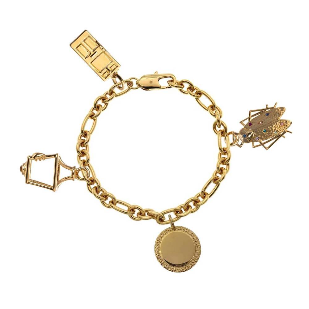 NEW GOLDBUG COLLECTION women's charm bracelet in gold